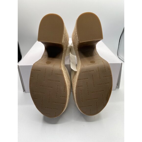 Marc Fisher Women's Ivory Vetina Almond And Open Toe Casual Wedge Sandals NWB - Picture 3 of 4